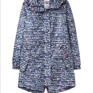 Joules Navy Hearts Rain Jacket